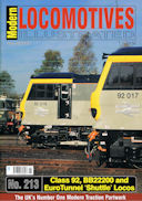 Modern Locomotives Illustrated No. 213 Class 92, BB22200 and EuroTunnel 'Shuttle' Locos